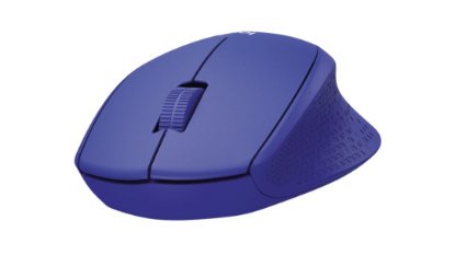 Miš LOGITECH M330 Silent Plus, optički, 1000dpi, bežični, plavi, USB
