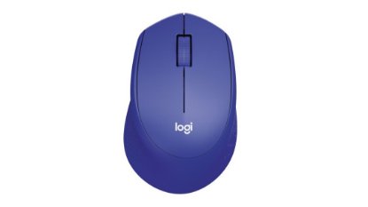 Miš LOGITECH M330 Silent Plus, optički, 1000dpi, bežični, plavi, USB
