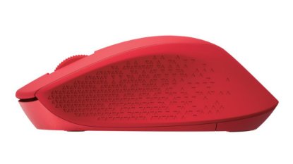 Miš LOGITECH M330 Silent Plus, optički, 1000dpi, bežični, crveni, USB