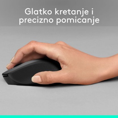 Miš LOGITECH M330 Silent Plus, optički, 1000dpi, bežični, crni, USB