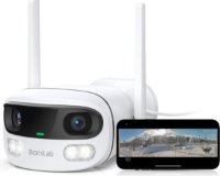 Mrežna nadzorna kamera BOTSLAB W302, Dual-Lens, 4 MP, 170°, vanjska, WiFi, bijela