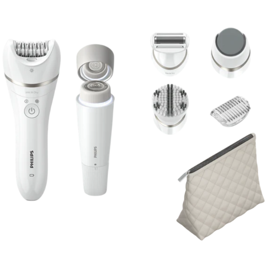 Epilator PHILIPS BRE770/92 Beauty Set Series 9000, Wet & Dry, bijeli