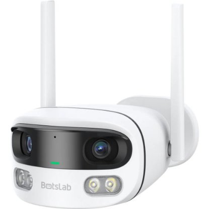 Mrežna nadzorna kamera BOTSLAB W302, Dual-Lens, 4 MP, 170°, vanjska, WiFi, bijela