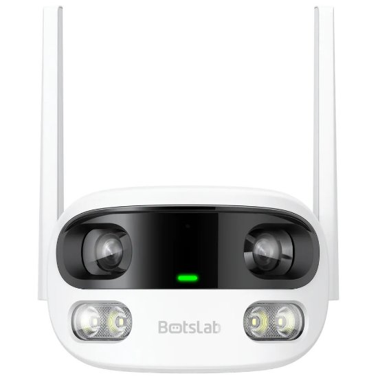 Mrežna nadzorna kamera BOTSLAB W302, Dual-Lens, 4 MP, 170°, vanjska, WiFi, bijela