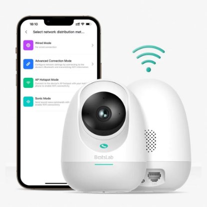 Mrežna nadzorna kamera BOTSLAB 2E PRO C213, 3MP, 360°, unutarnja, WiFi, noćno snimanje, bijela