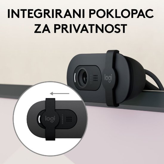 Web kamera LOGITECH Brio 100, crna