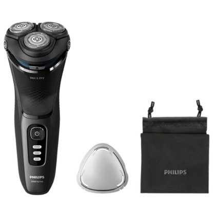 Aparat za brijanje PHILIPS S3244/12, bežična uporaba, za mokro i suho brijanje, crni