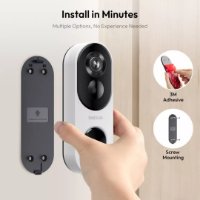 Pametno bežično zvono BOTSLAB R810SE, 2K, WiFi, baterijsko, bijelo