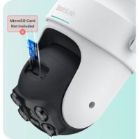Mrežna nadzorna kamera BOTSLAB PT W312, 4 MP, 360°, vanjska, WiFi, noćno snimanje, bijela