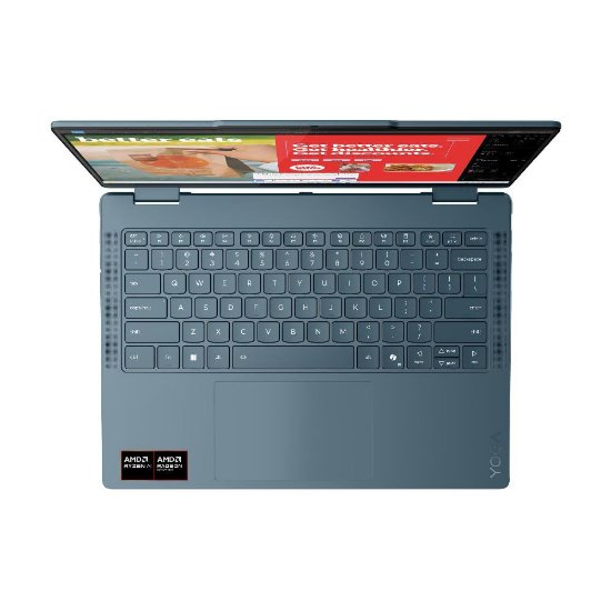 IZLOŽBENI - Laptop LENOVO Yoga 7 2-u-1 83JR0020SC / Ryzen AI 7 350, 32GB, 1TB SSD, AMD Radeon Graphics, 14" 2,8K 120Hz OLED Touch, Windows 11, plavi