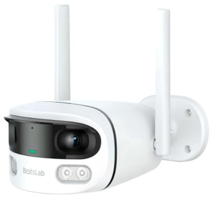 Mrežna nadzorna kamera BOTSLAB W302, Dual-Lens, 4 MP, 170°, vanjska, WiFi, bijela
