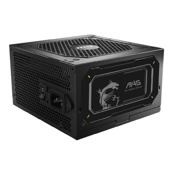 Napajanje 750W, MSI MAG A750GL PCIE5 II, ATX v3.1, 120mm vent, modularno, 80+ Gold