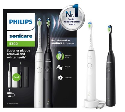 Električna četkica za zube PHILIPS HX7109/01, 2 kom, sonična, crna/bijela