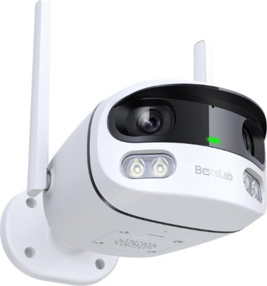 Mrežna nadzorna kamera BOTSLAB W302, Dual-Lens, 4 MP, 170°, vanjska, WiFi, bijela