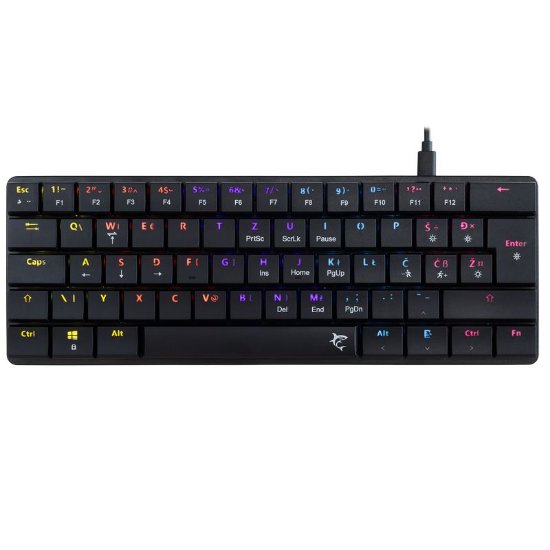 Tipkovnica WHITE SHARK GK-006132 Nagamaki, RGB, smeđi switch, mehanička, UK/HR, USB, crna