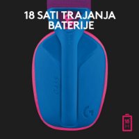 Slušalice LOGITECH Gaming G435 Lightspeed, USB-C, bežične, BT, plavo-ljubičaste