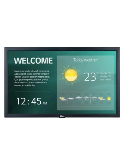 Digitalni zaslon Signage LG 22SM3G-B, 21,5", FHD, IPS, Wi-Fi, crna