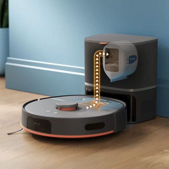 Robotski usisavač PHILIPS XU5100/10, stanicom za samopražnjenje, crni