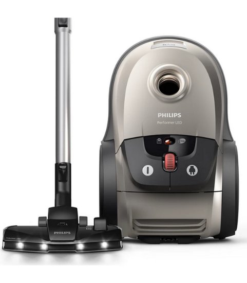 Usisavač PHILIPS XD8152/12, 900 W, 4 L vrećica, sreberni
