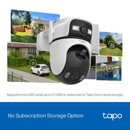 Mrežna nadzorna kamera TP-LINK C545D, 2K (3 MP), dualna optika 165°, Wi-Fi, microSD, vodootporna, vanjska