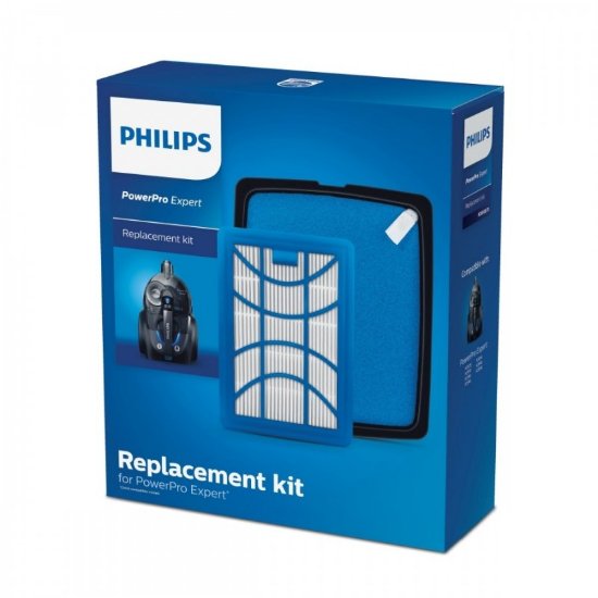Zamjenski filter za usisavač PHILIPS FC8003/01, kompatibilno s PowerPro Expert, uključuje antialergijski filter (1x) i perive filtre