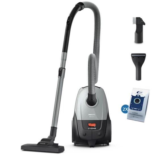 Usisavač PHILIPS 2000 Series XD2142/12, 850 W, 3 L vrećica, HEPA filter, sivo/crna