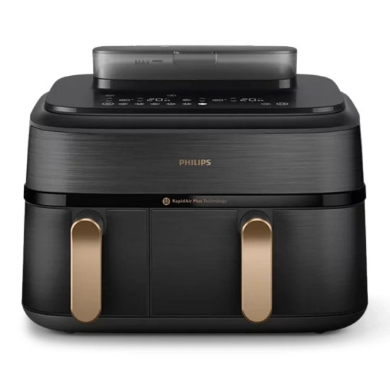 Friteza na vrući zrak PHILIPS NA552/00, 2750 W, 9 l, Dual Basket, crna