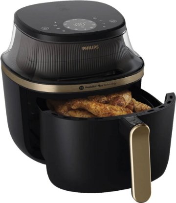 Friteza na vrući zrak PHILIPS NA332/00, 6,2 l, 1700 W, crna/zlatna