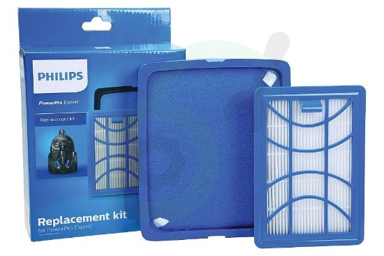 Zamjenski filter za usisavač PHILIPS FC8003/01, kompatibilno s PowerPro Expert, uključuje antialergijski filter (1x) i perive filtre