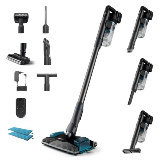 Philips Štapni usisavač za mokro i suho usisavanje 8000 Series XC8055/01, bežični, bez vrećice, 600ml, Black