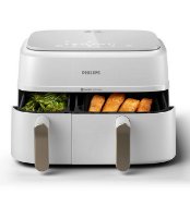 Friteza na vrući zrak PHILIPS NA353/10, 2750 W, 9 L, Dual Basket, bijela