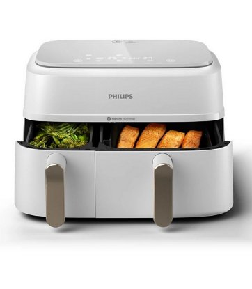 Friteza na vrući zrak PHILIPS NA353/10, 2750 W, 9 L, Dual Basket, bijela