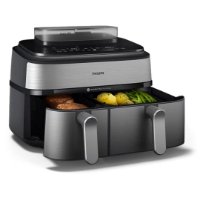 Friteza na vrući zrak PHILIPS NA555/00 2750 W, 9 l, Dual Basket, sreberna