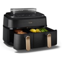 Friteza na vrući zrak PHILIPS NA552/00, 2750 W, 9 l, Dual Basket, crna