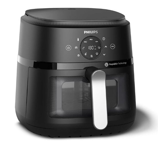Friteza na vrući zrak PHILIPS NA231/00, Airfryer, 1700 W, 6,2 l, crna