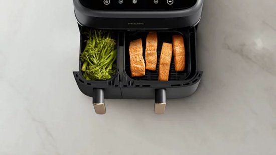 Friteza na vrući zrak PHILIPS NA352/00, 9 l, 2750 W, Dual Basket, crna