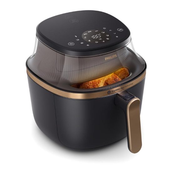 Friteza na vrući zrak PHILIPS NA332/00, 6,2 l, 1700 W, crna/zlatna