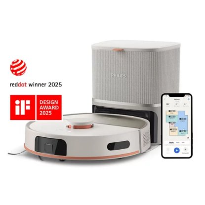 Robotski usisavač PHILIPS XU5100/20,sa stanicom za samopražnjenje, sivi