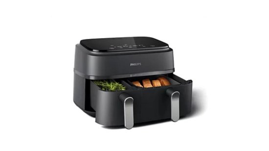 Friteza na vrući zrak PHILIPS NA352/00, 9 l, 2750 W, Dual Basket, crna