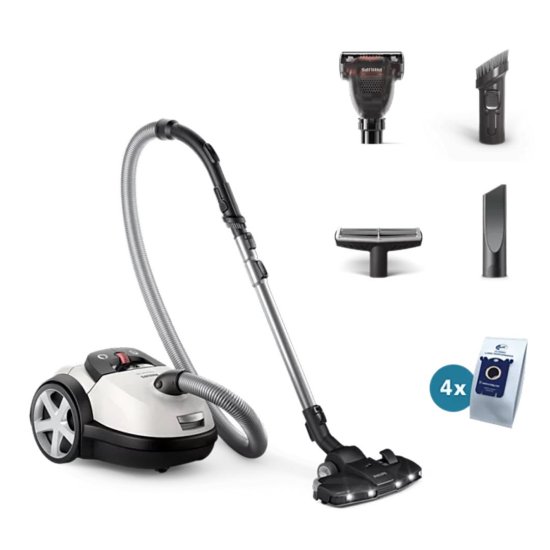 Usisavač PHILIPS XD8142/12, 900 W, 4 L, vrećia, HEPA filte, bijeli