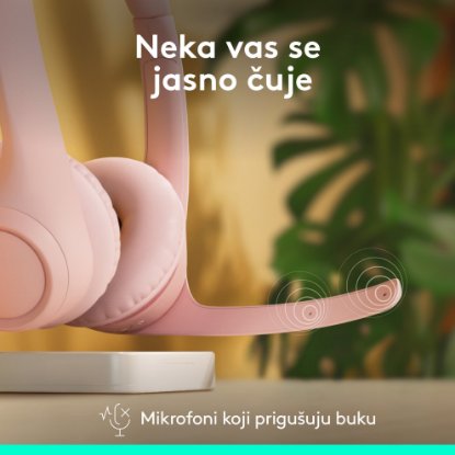 Slušalice LOGITECH Zone 300, bežične, BT, roze