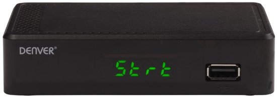 Digitalni prijemnik DENVER DTB-148, DVB-T2, H.265, MPEG-1/2/4, HDMI, USB, SCART, LAN, crni