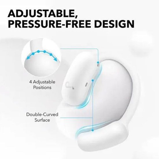 Slušalice ANKER SoundCore AeroFit 2, Ozone, open-ear, bežične, Bluetooth, bijele
