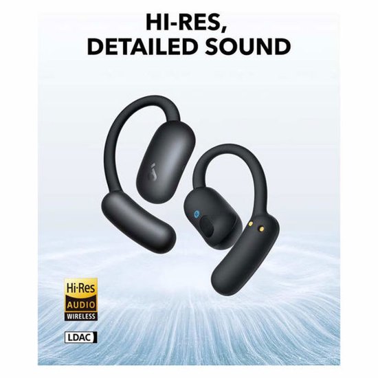 Slušalice ANKER SoundCore AeroFit 2, Ozone, open-ear, bežične, Bluetooth, crne