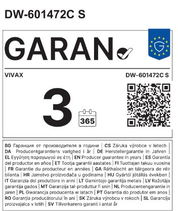 Perilica posuđa VIVAX DW-601472C S, do 14 kompleta, energetski razred E, siva