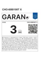Zidna kuhinjska napa VIVAX CHO-60BI100T X, 52,5 cm, 281 m3/h, energetski razred D, bijela
