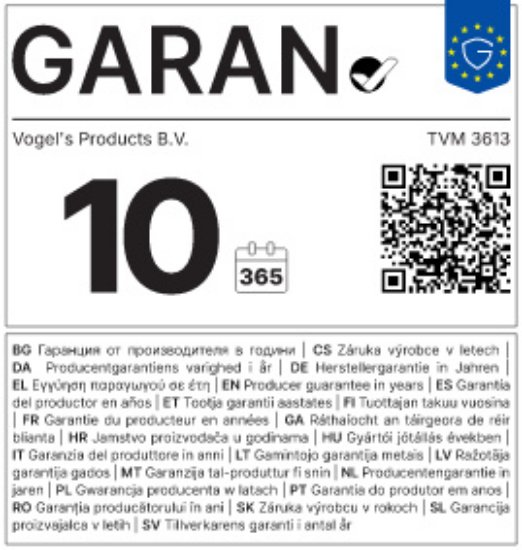 Nosač zidni za TV VOGEL'S TVM3613, 40"-77", nagib do 20°, do 35kg