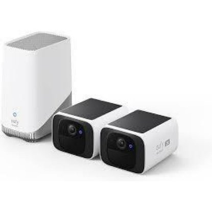 Mrežna nadzorna kamera EUFY SOLOCAM S220, 2K, 2 kom, Homebase 3, solarna, vanjka i unutranja