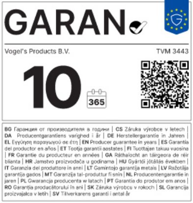 Nosač zidni za TV VOGEL'S TVM3443, 32-65", zglobni, pivot, do 25kg, crni