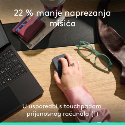 Miš LOGITECH Mobi Fold, bežični, crni